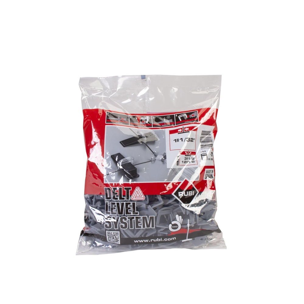Bride 3-12mm 1mm Delta Level System 200 unités RUBI - 02851