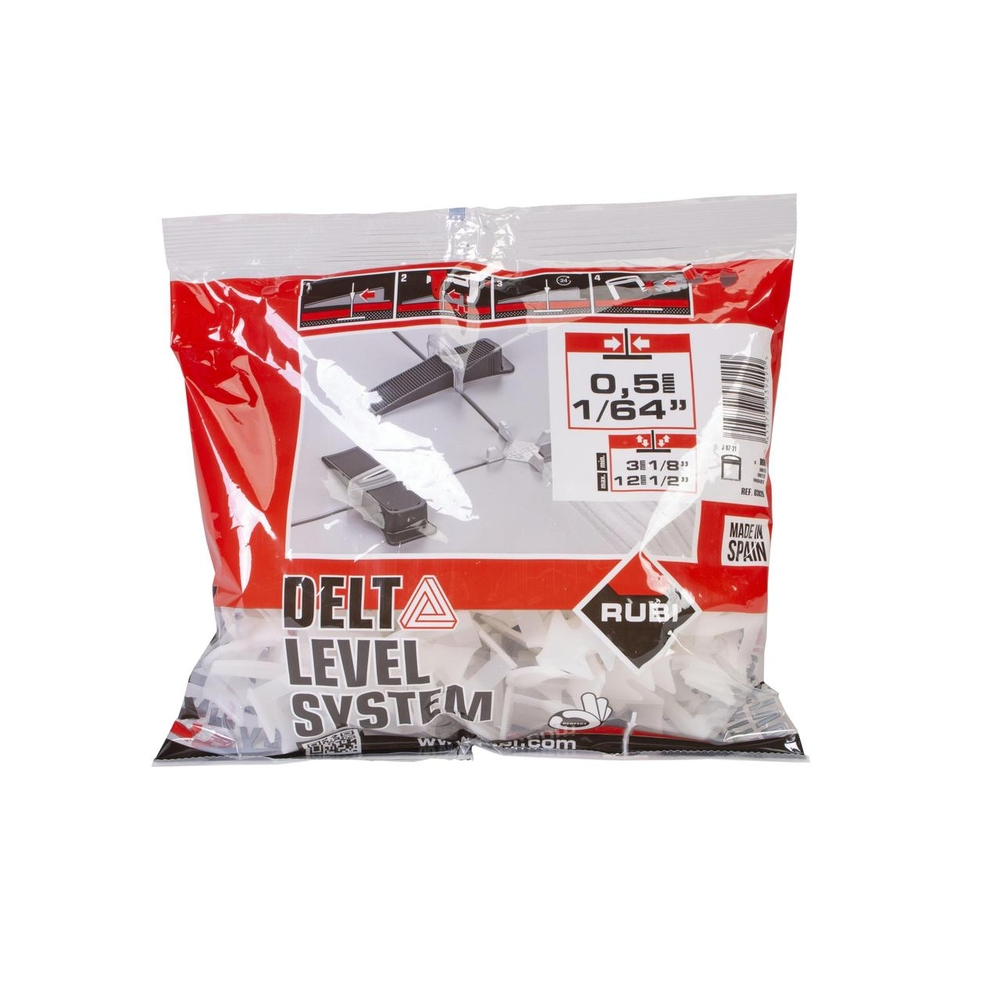 Bride 3-12mm 0.5mm Delta Level System Lot de 100 RUBI - 03929