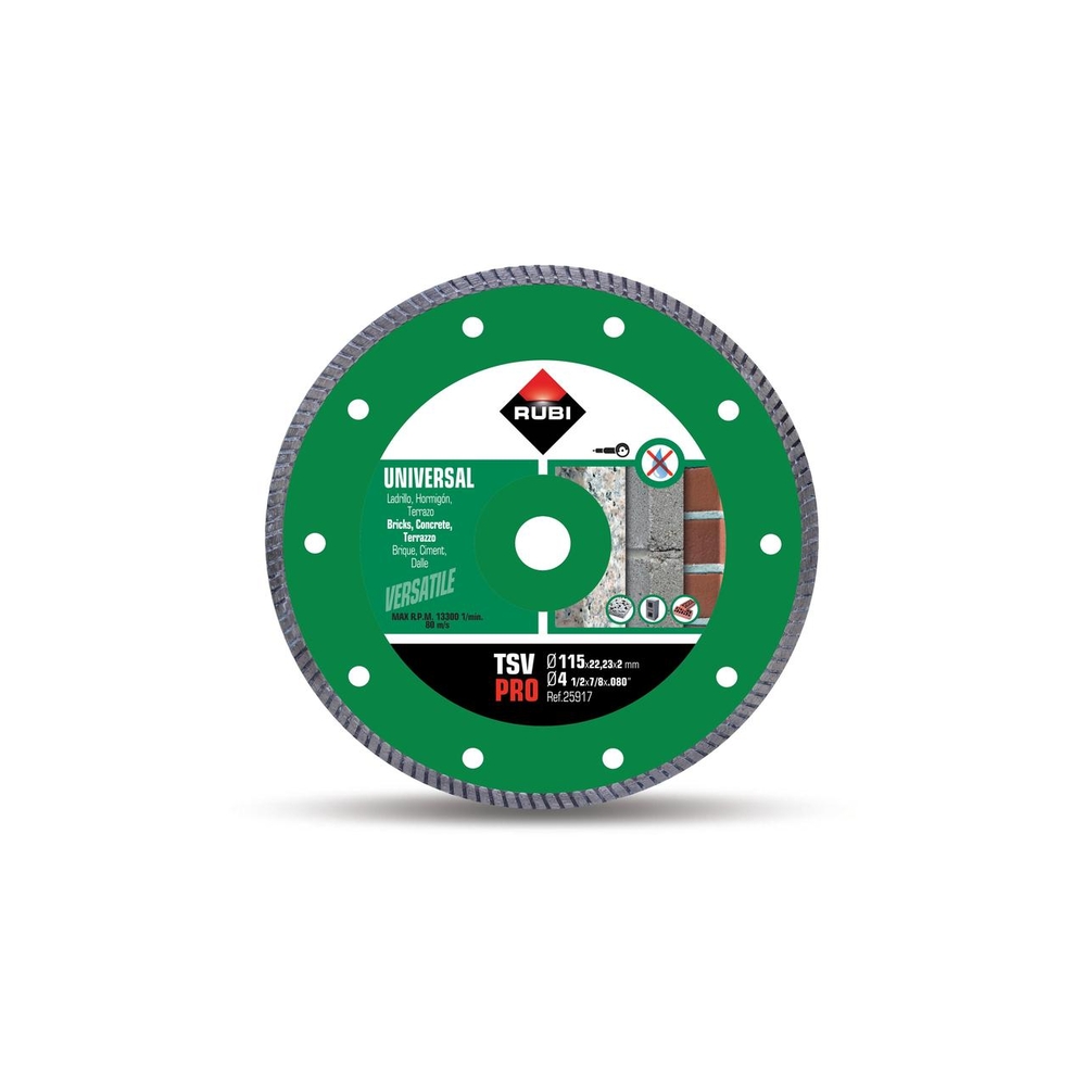 Disque de diamant général pièce turbo tsv 115 pro RUBI - 25917