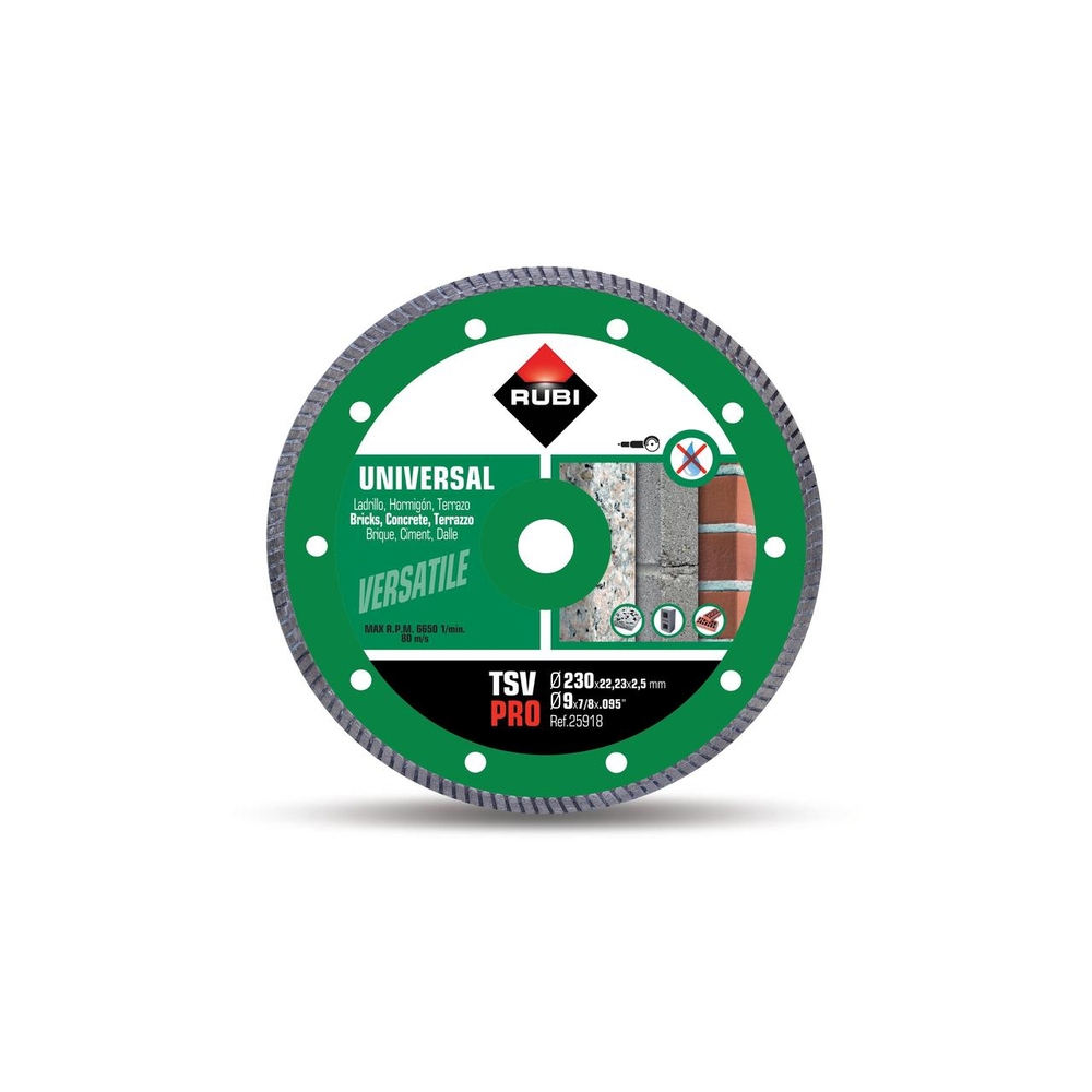 Disque de diamant général pièce turbo tsv 230 pro RUBI - 25918