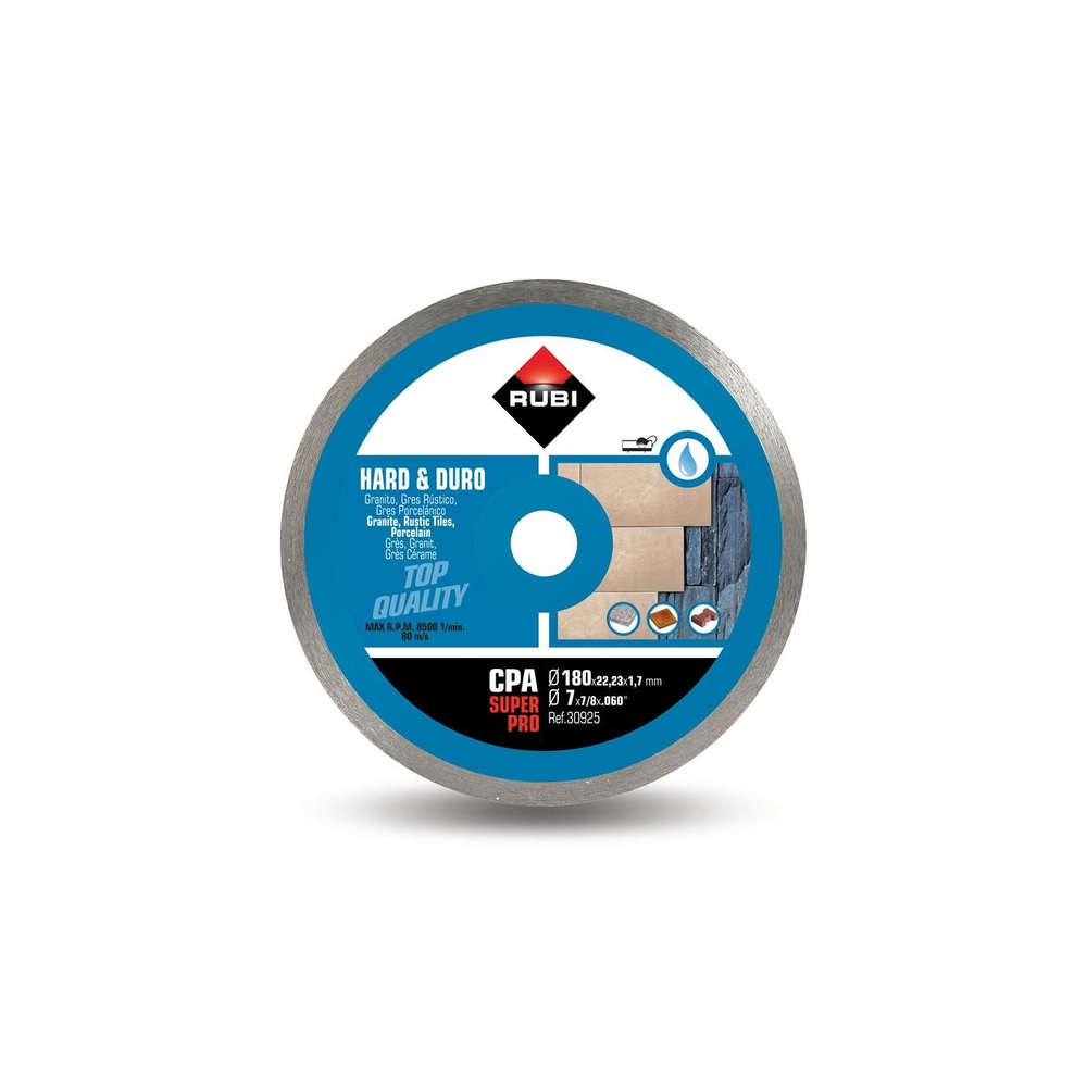 Disque diamant pour matériaux durs continu cpa 180 superpro RUBI - 30925