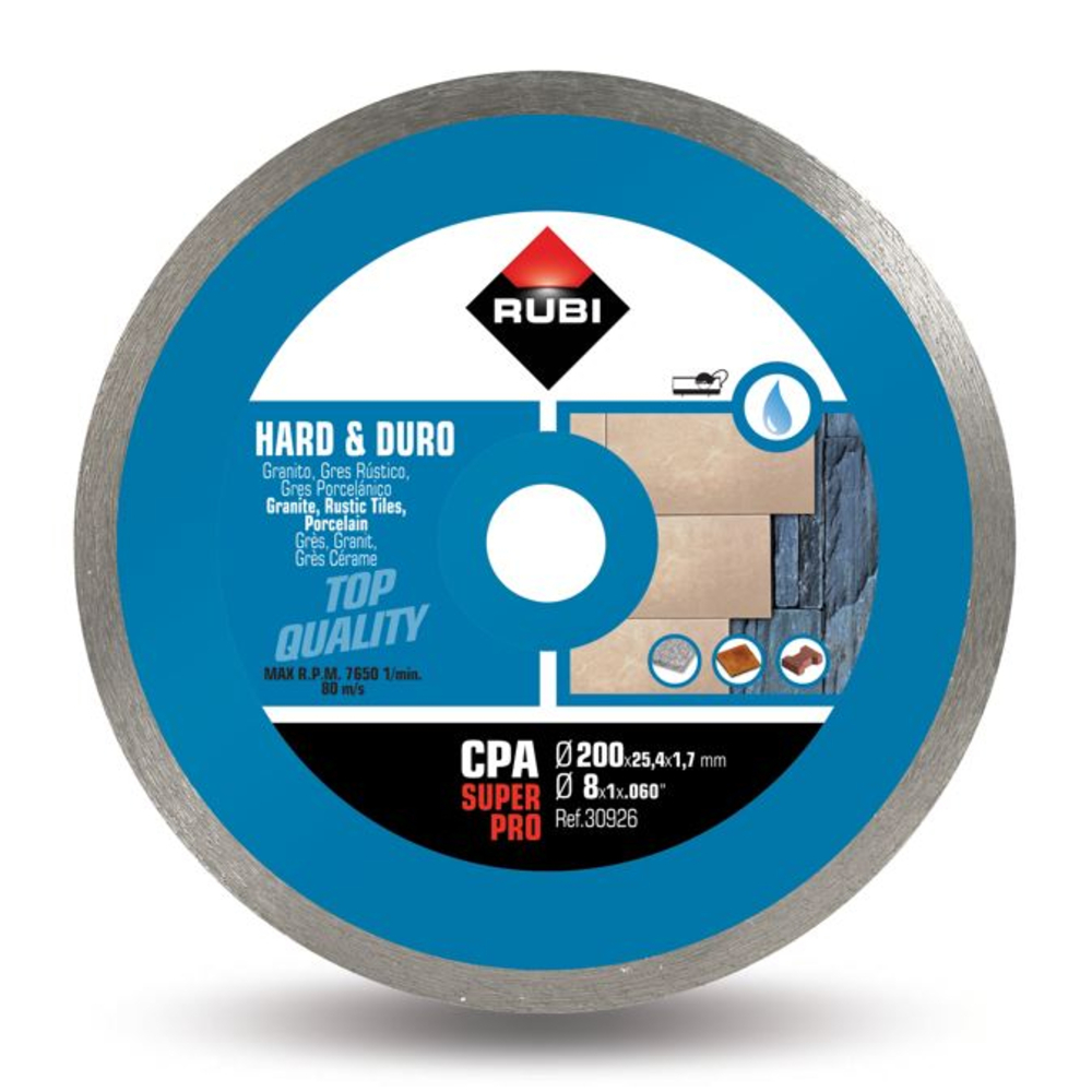 Disque diamant pour matériaux durs continu cpa 200 superpro RUBI - 30926