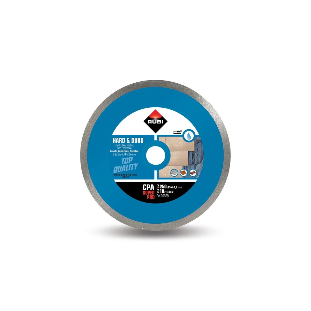 Disque diamant pour matériaux durs continu cpa 250 superpro RUBI - 30929