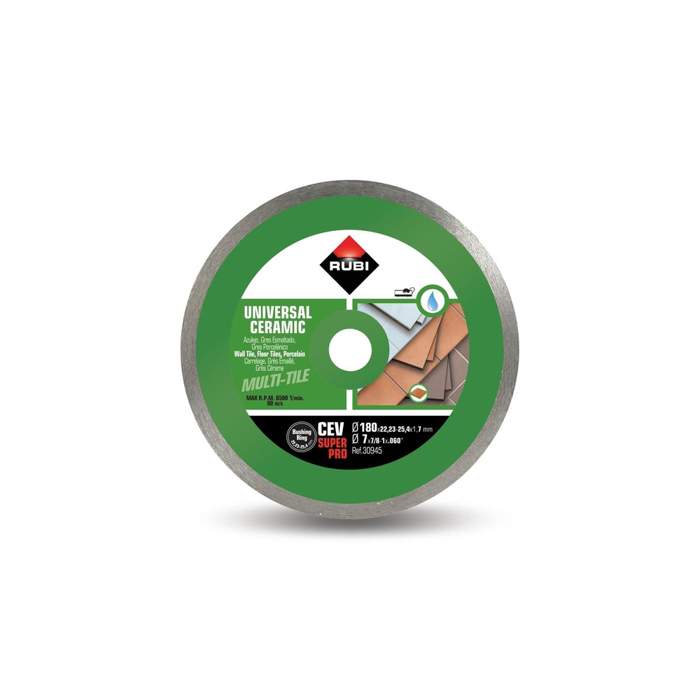 Disque diamant général pour céramique cev 180 superpro RUBI - 30945