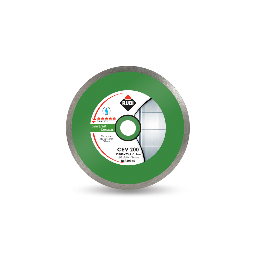 Disque diamant à l'eau 200 mm cev 200 superpro RUBI - 30946