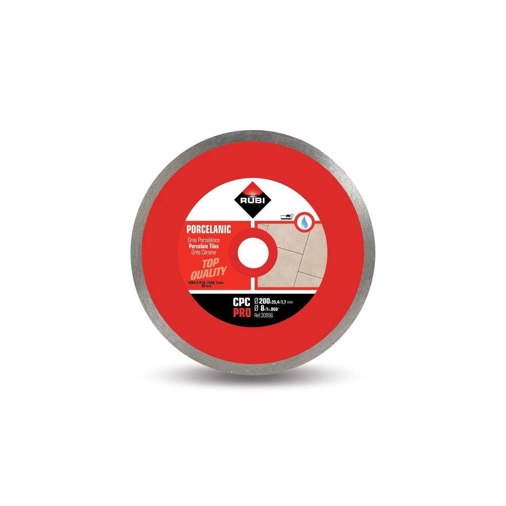 Disque diamant grès porcelaine continu cpc 200 pro RUBI - 30956
