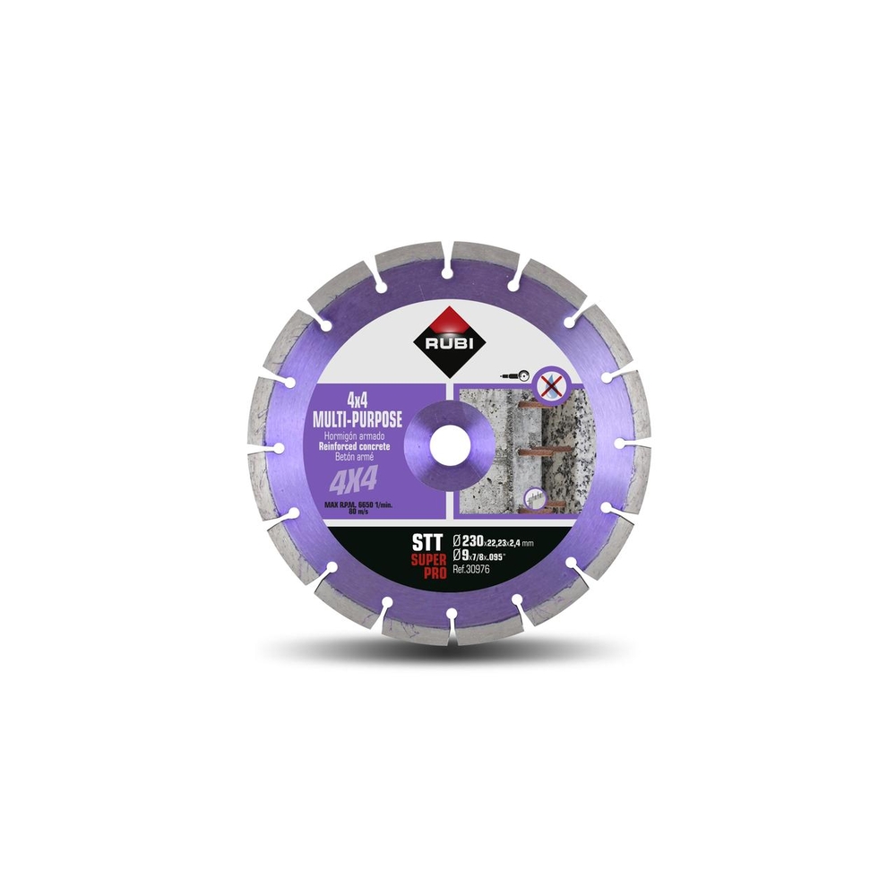 Disque diamant TODOTERRENO SEGMENTÉ STT 230 mm super pro RUBI - 30976