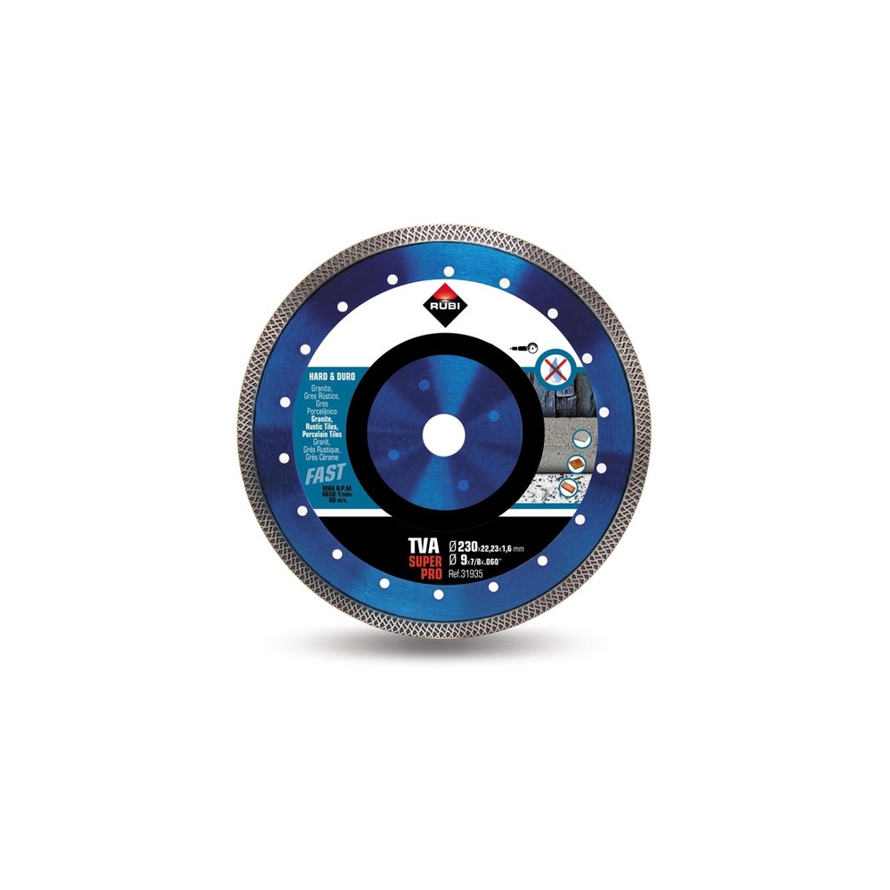 Turbo viper disque diamanté pour matériau dur tva 230 superpro RUBI - 31935