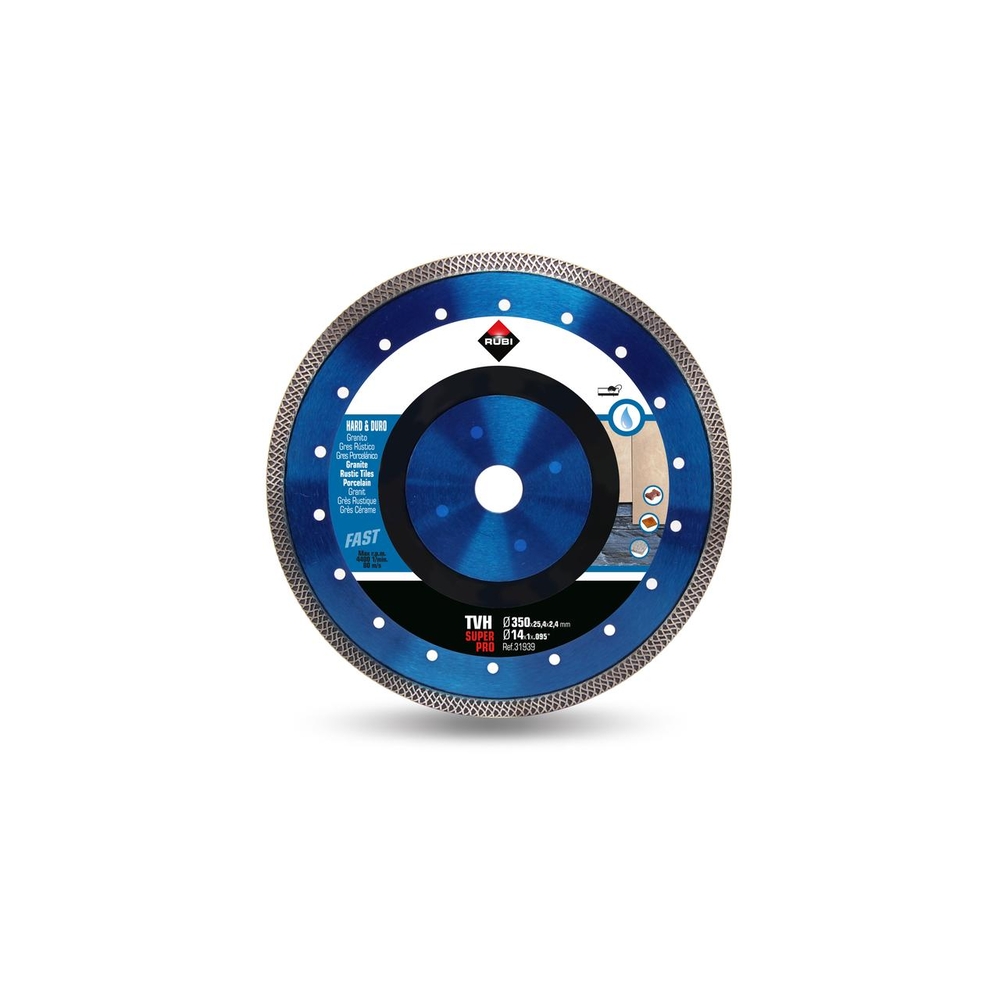 Disque diamant pour matériaux durs TURBO VIPER TVH-350 SUPERPRO RUBI - 31939