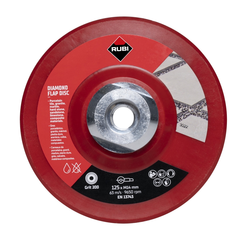 Disque de meulage à lamelles diamantées 200 Ø125MM RUBI - 32939
