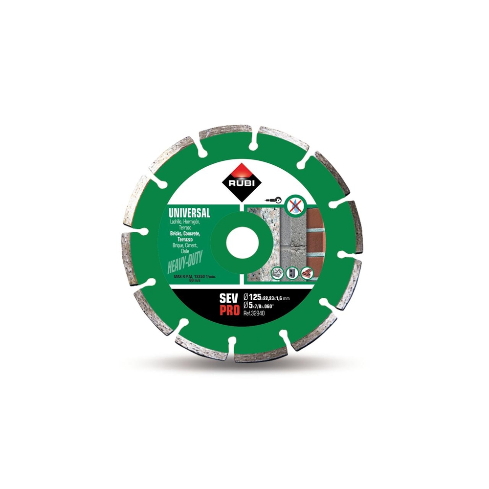 Disque diamant général segmenté génie sev 125 pro RUBI - 32940
