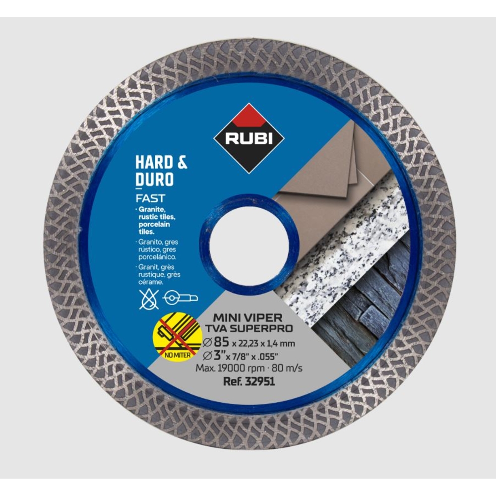 Disque diamanté Mini Viper Ø85 SUPERPRO - RUBI - 32951
