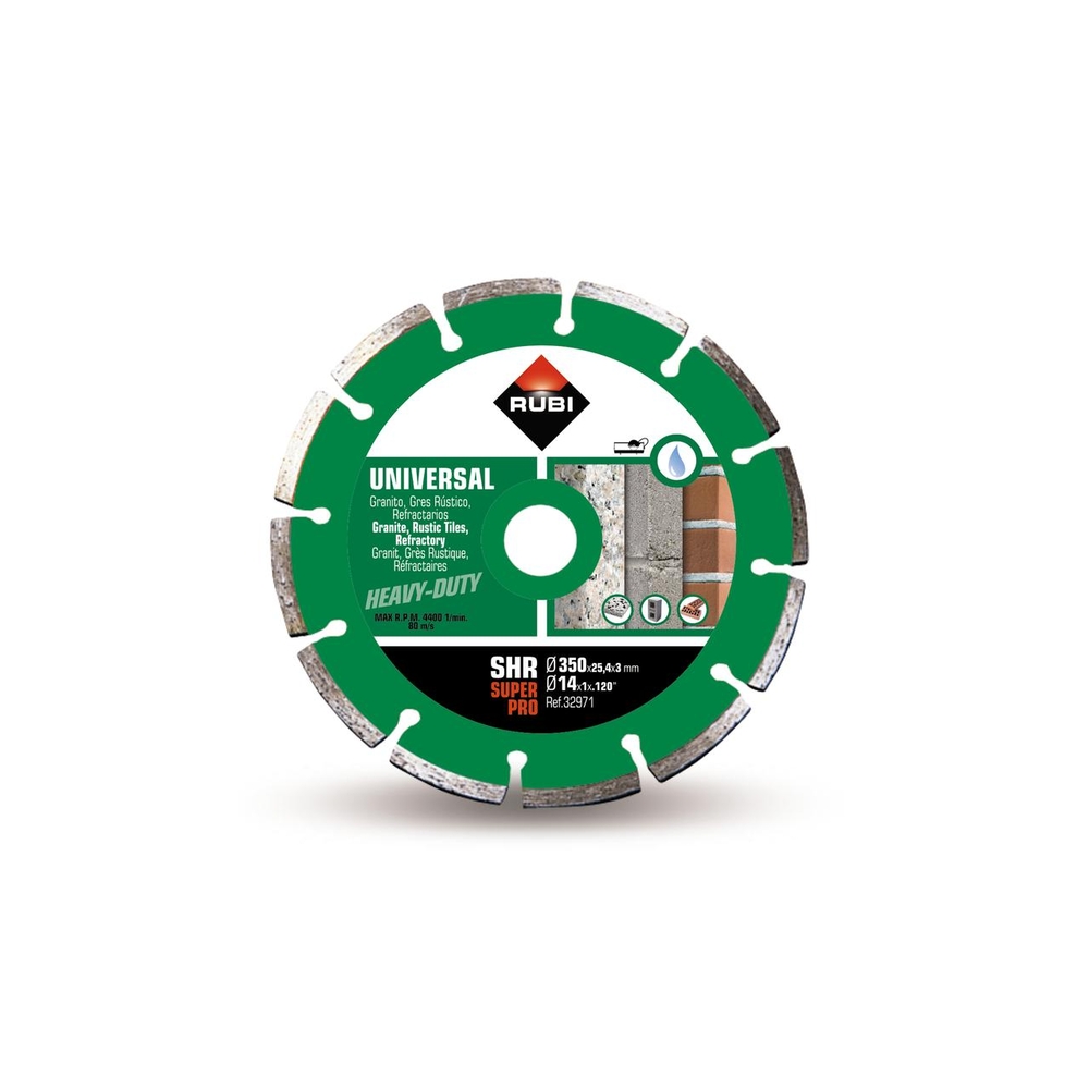 Disque diamant segmenté général de chantier shr 350 superpro RUBI - 32971