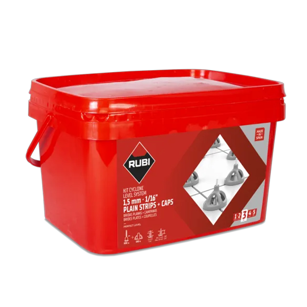 Kit de nivellement Cyclone Level System 5 mm 100 C + 300 B RUBI - 35903