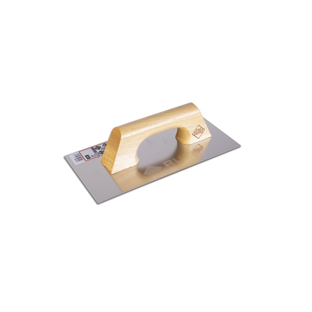 Taloche inox manche en bois fermé 30 cm. RUBI - 65960