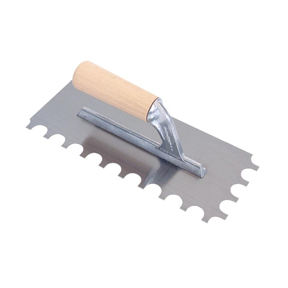 Platoir denté 28x12cm poignée bois - dents rondes 15mm - RAIMONDI - 11031