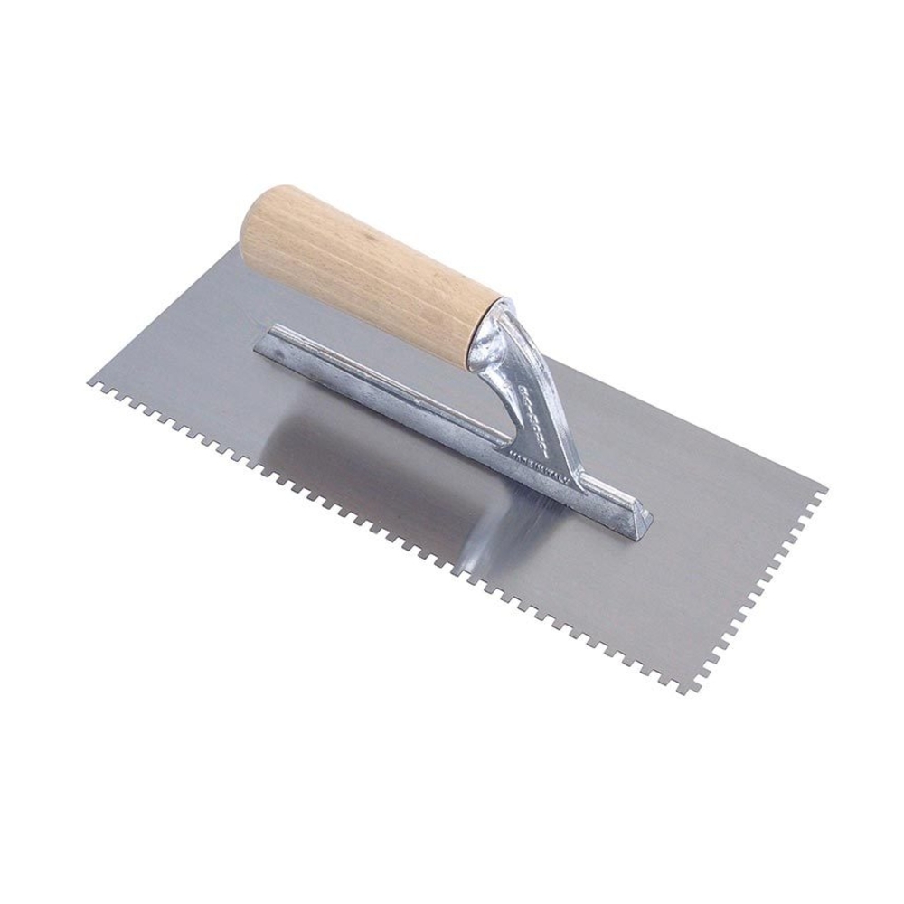 Platoir denté 28x12cm poignée bois 3x3 - RAIMONDI - 11034