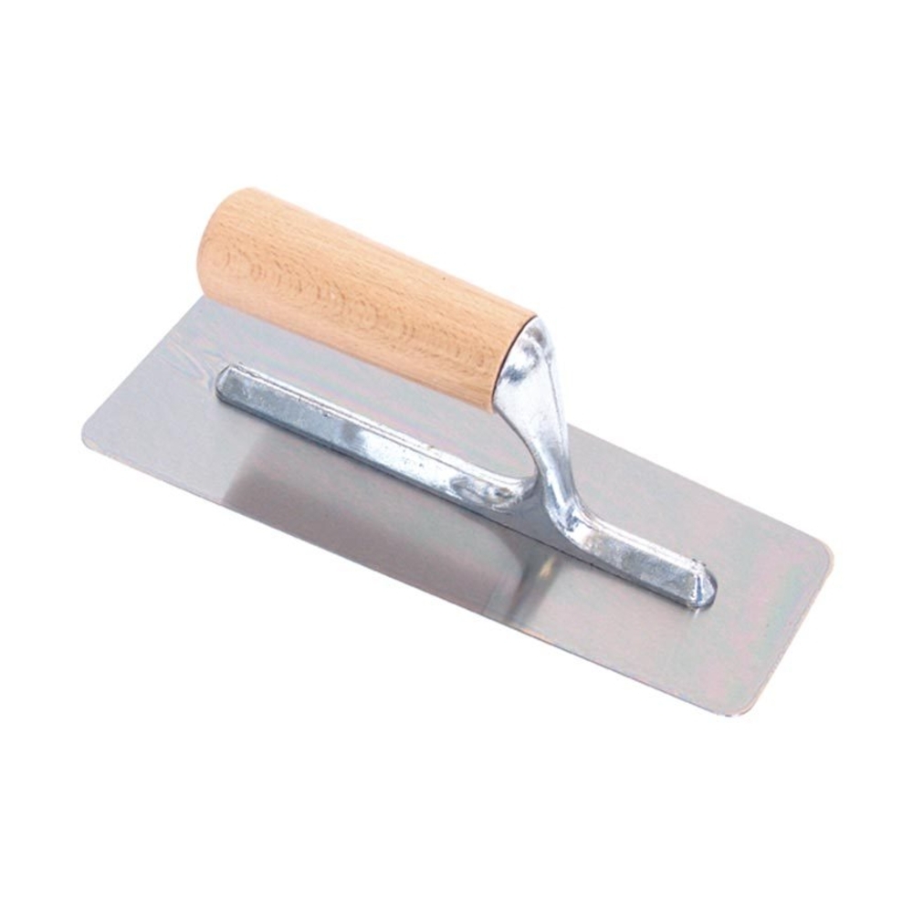 Platoir Lisse Inox 24x10cm Manche Bois Trapézoïdal - RAIMONDI - 11322