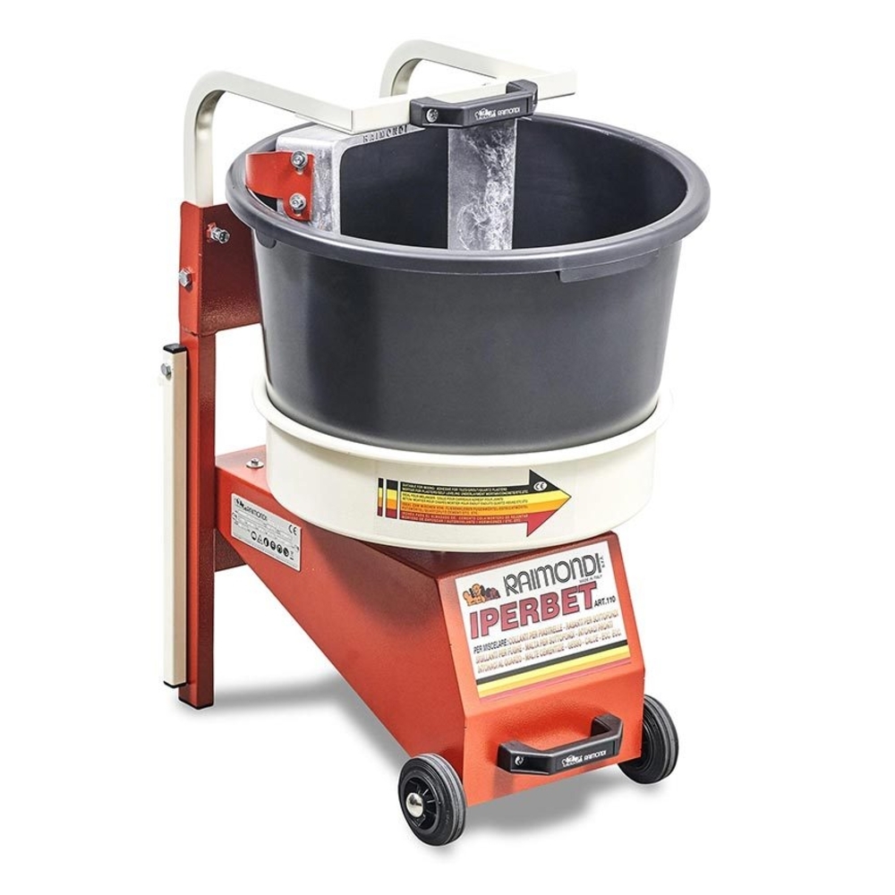 Mini-bétonnière 1200W Iperbet pour colle à carreaux - chape - béton et résine - RAIMONDI - 12085_M