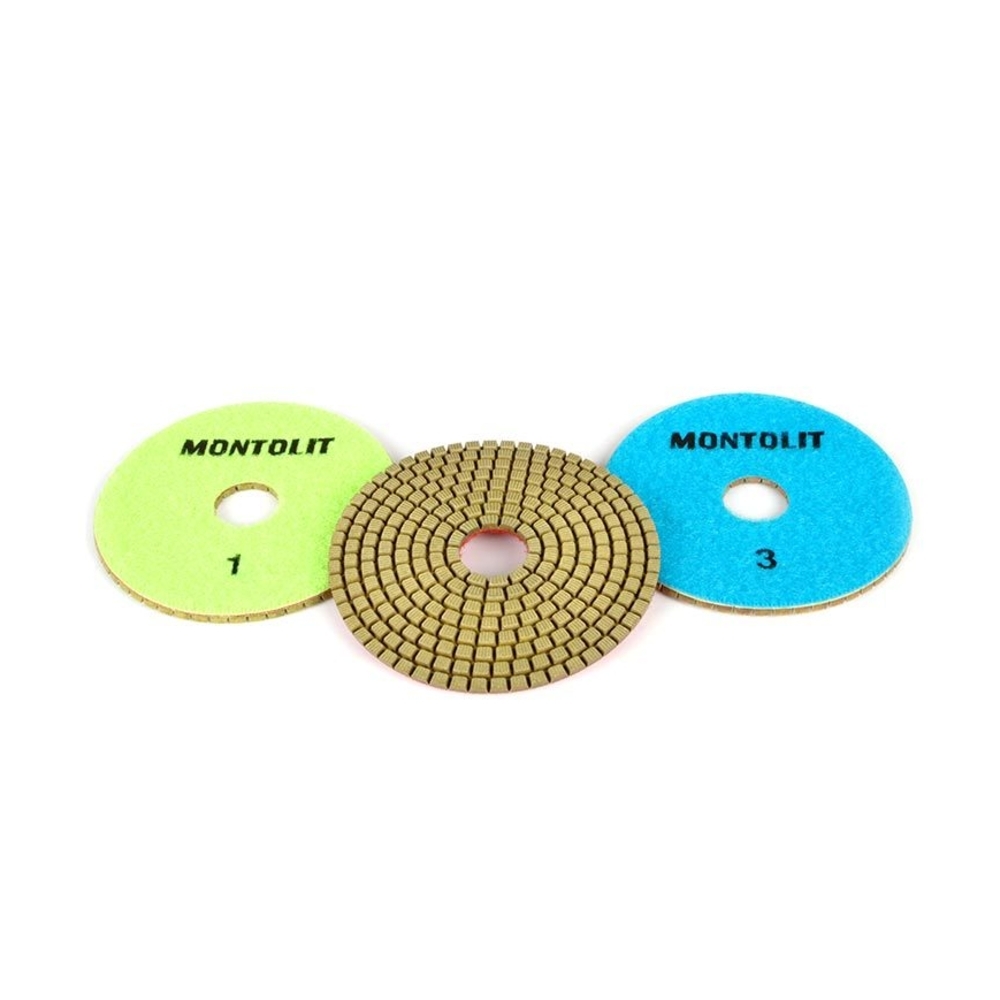 Kit de 3 Pads Diamantés Flexibles en Résine pour Meulage et Polissage - RAIMONDI - 22127