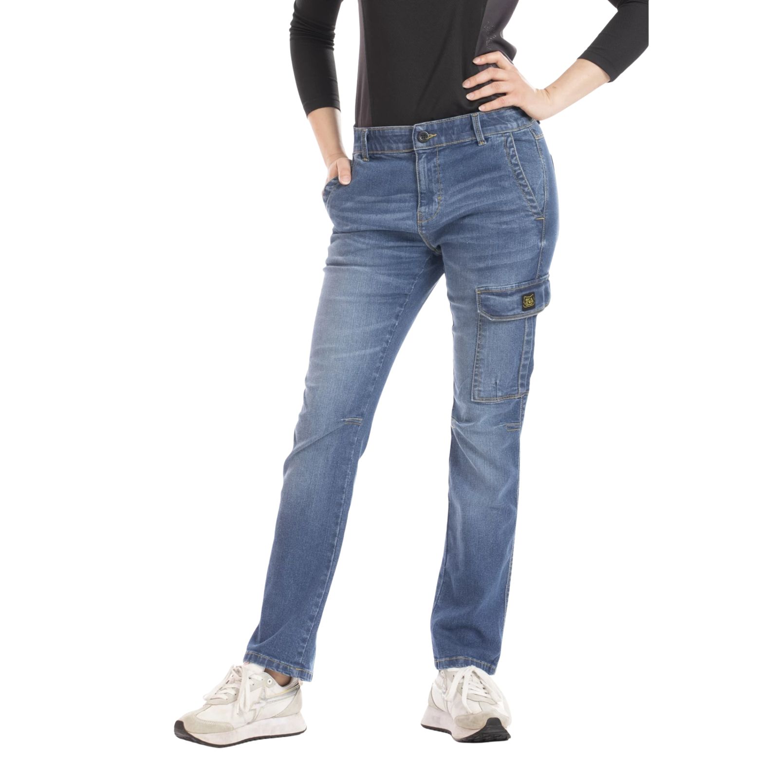 Jeans de travail multi poches denim stretch BETTY brossé - RICA LEWIS 