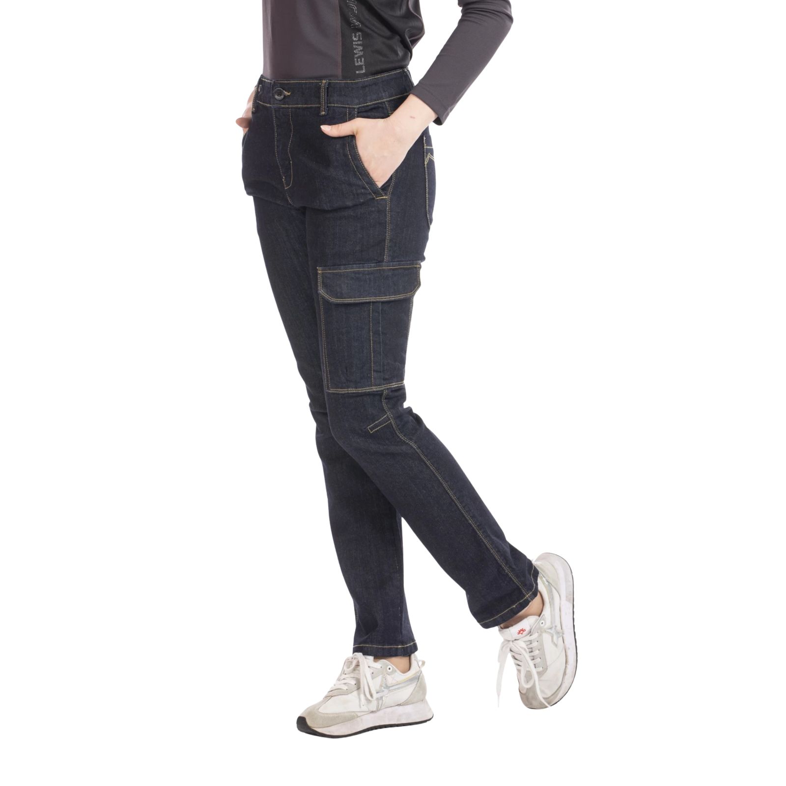 Jeans de travail multi poches denim stretch BETTYA brut - RICA LEWIS 