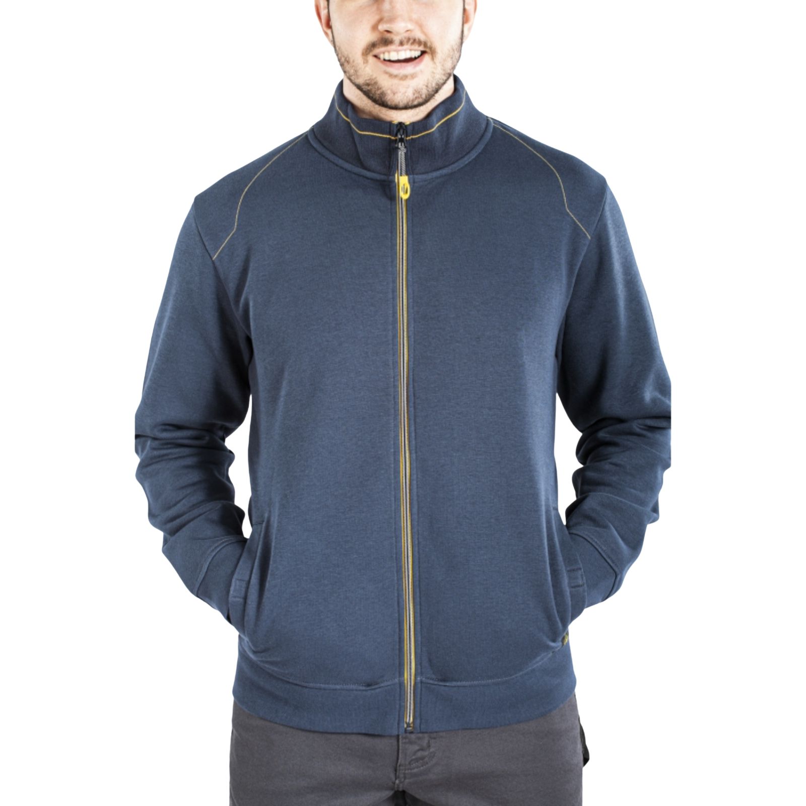 Sweat zippé FULLZIP bleu - RICA LEWIS 