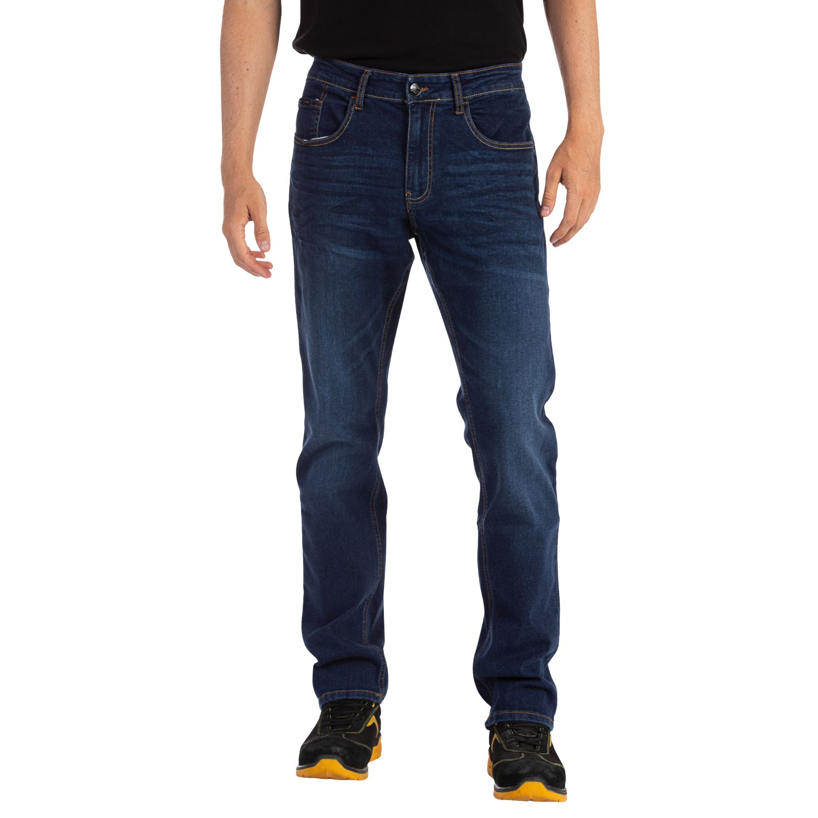 Jeans de travail coupe droite confort denim stretch WORK8 brossé - RICA LEWIS 