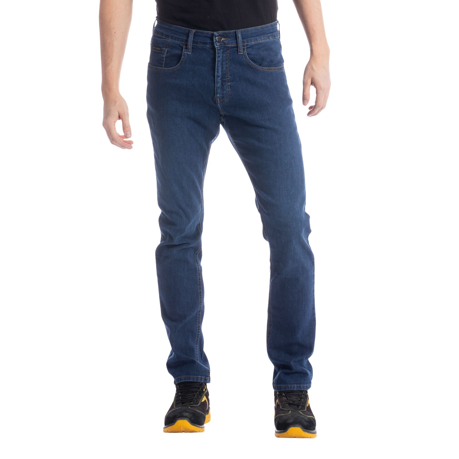 Jeans de travail coupe droite ajustée denim stretch WORKL bleu - RICA LEWIS 