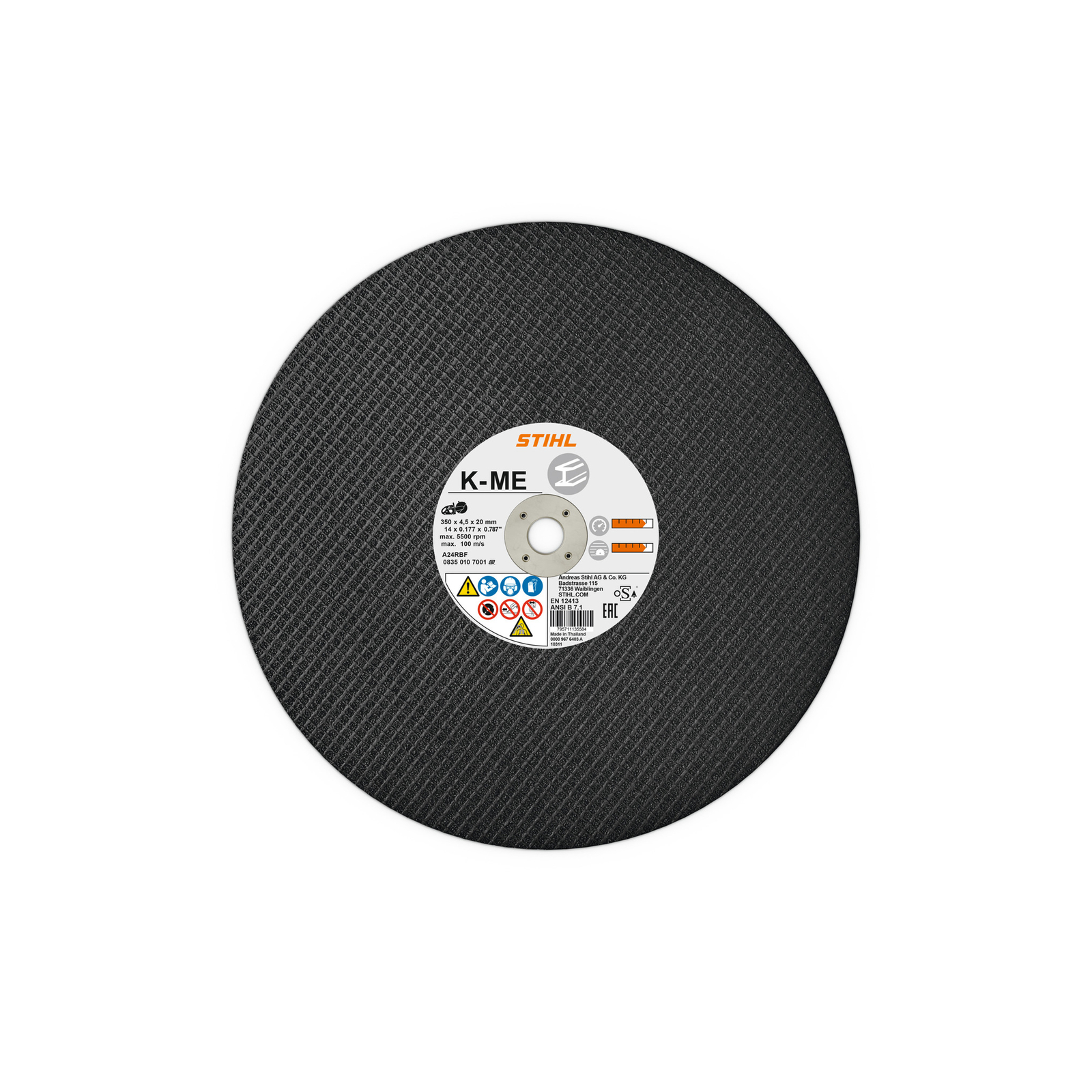 Disques à découper K-ME en résine synthétique acier D300mm STIHL - 08350107000
