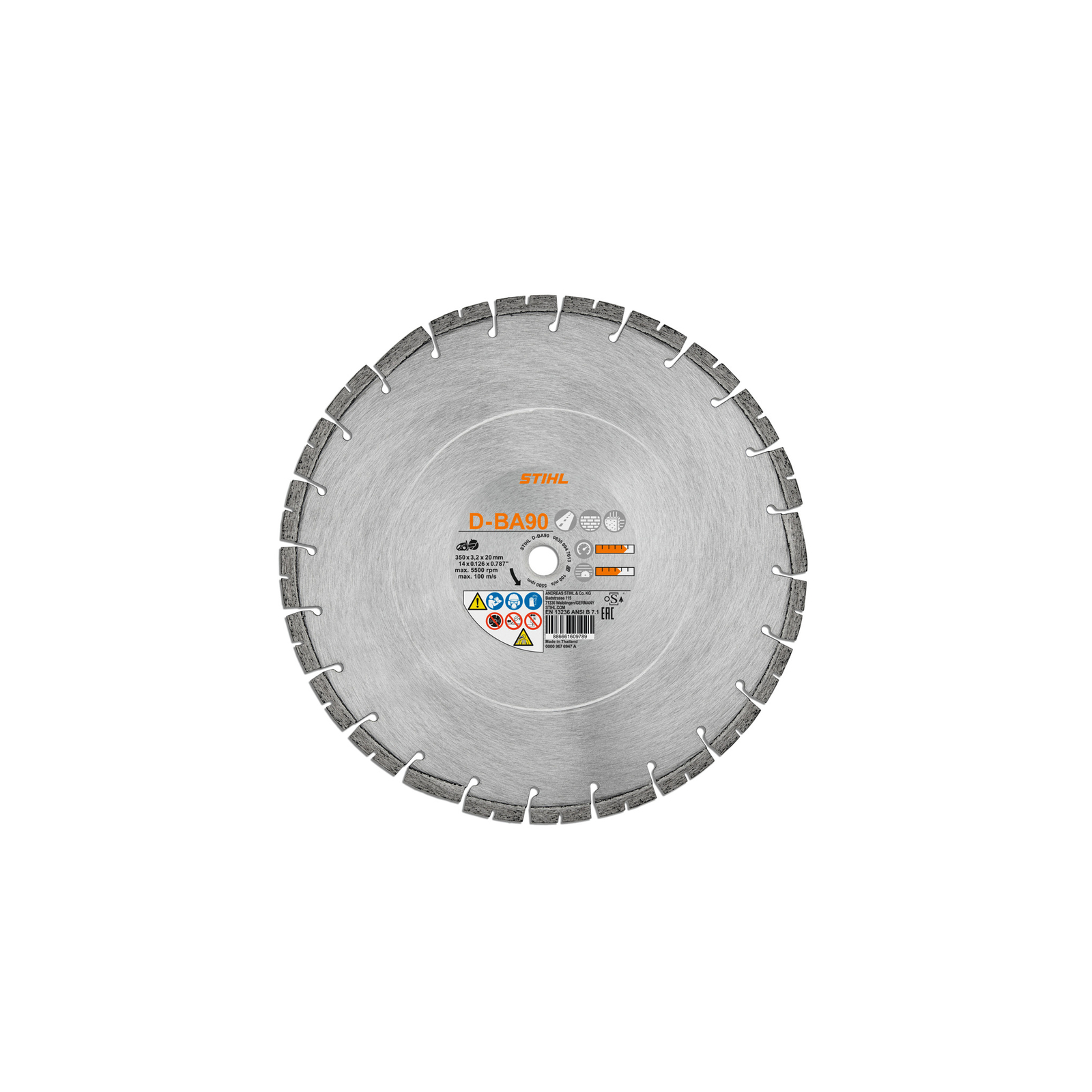 Disque à découper diamenté D-BA90 D350mm STIHL - 08350947013