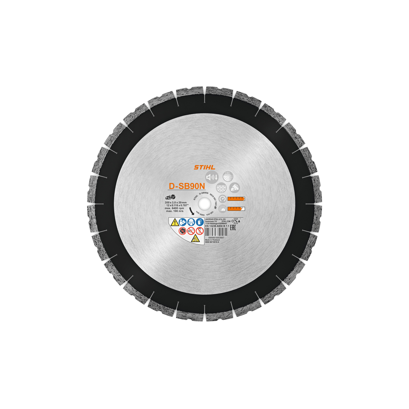 Disque à découper diamanté SB90N D300mm STIHL - 08350977001