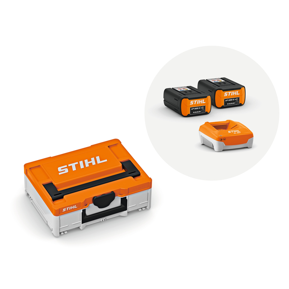 POWER BOX 3 mallette + 2 batteries AP 500 S + 1chargeur AL 501 STIHL - EA012000002