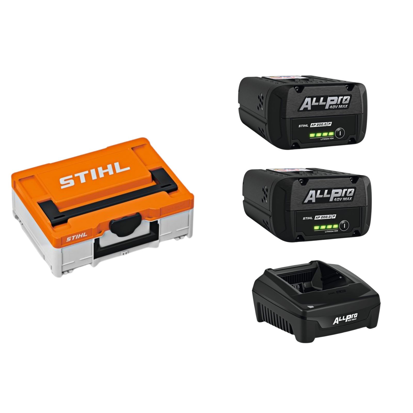 Mallette taille S avec batterie  2 x AP 300.0 P C et chargeur AL 301.1 STIHL - EA132000000