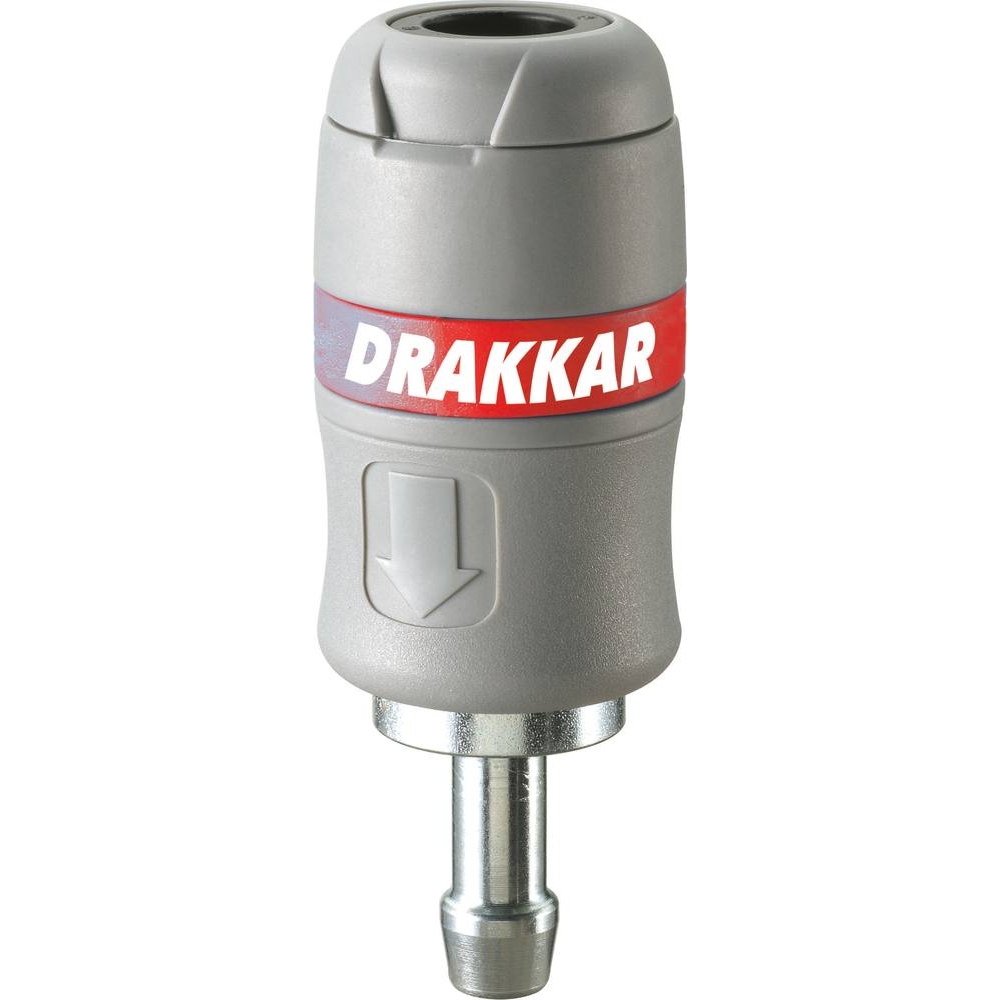 Raccord rapide femelle passage d'air 6mm pour tuyau de 6mm - DRAKKAR - 01360