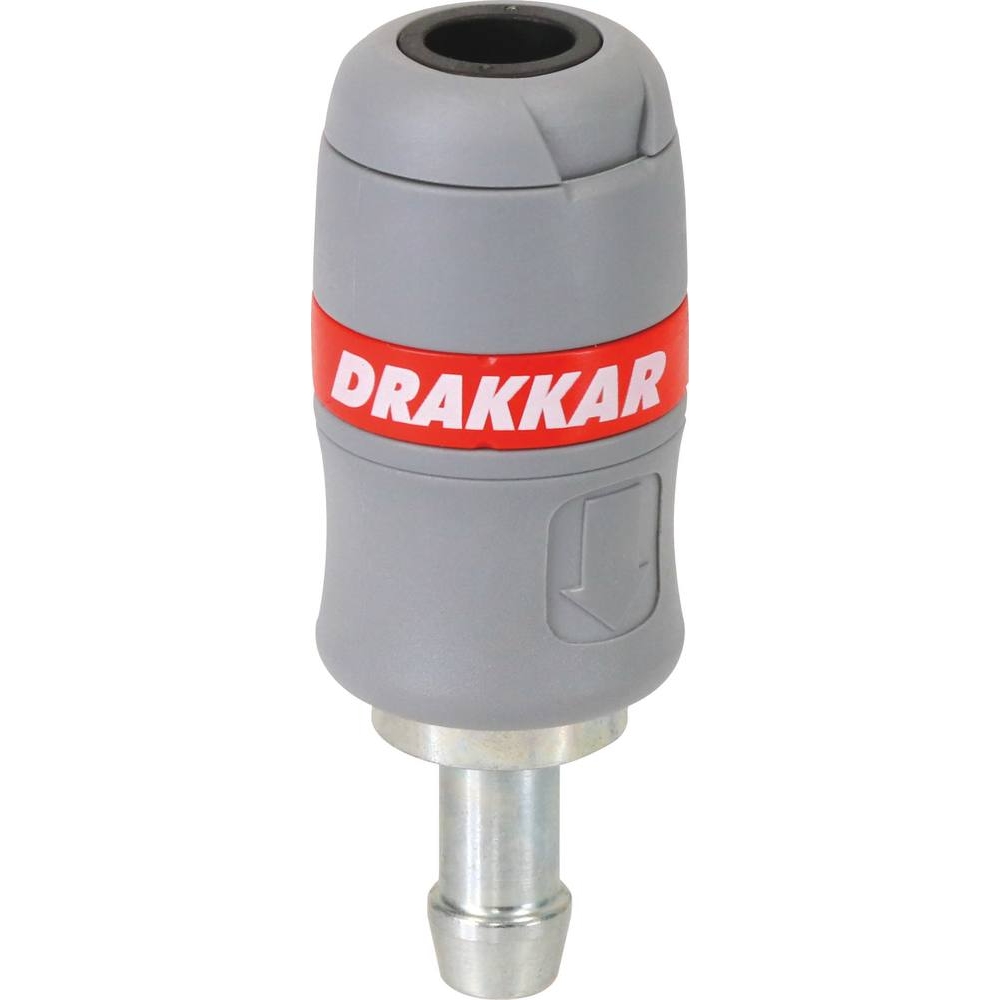 Raccord rapide femelle passage d'air 6mm pour tuyau de 10mm DRAKKAR - 01365