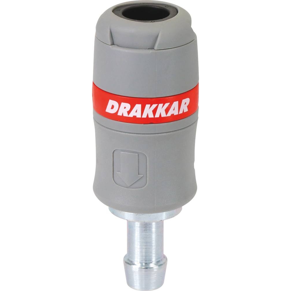 Raccord rapide femelle passage d'air 8mm pour tuyau de 13mm - DRAKKAR - 01394