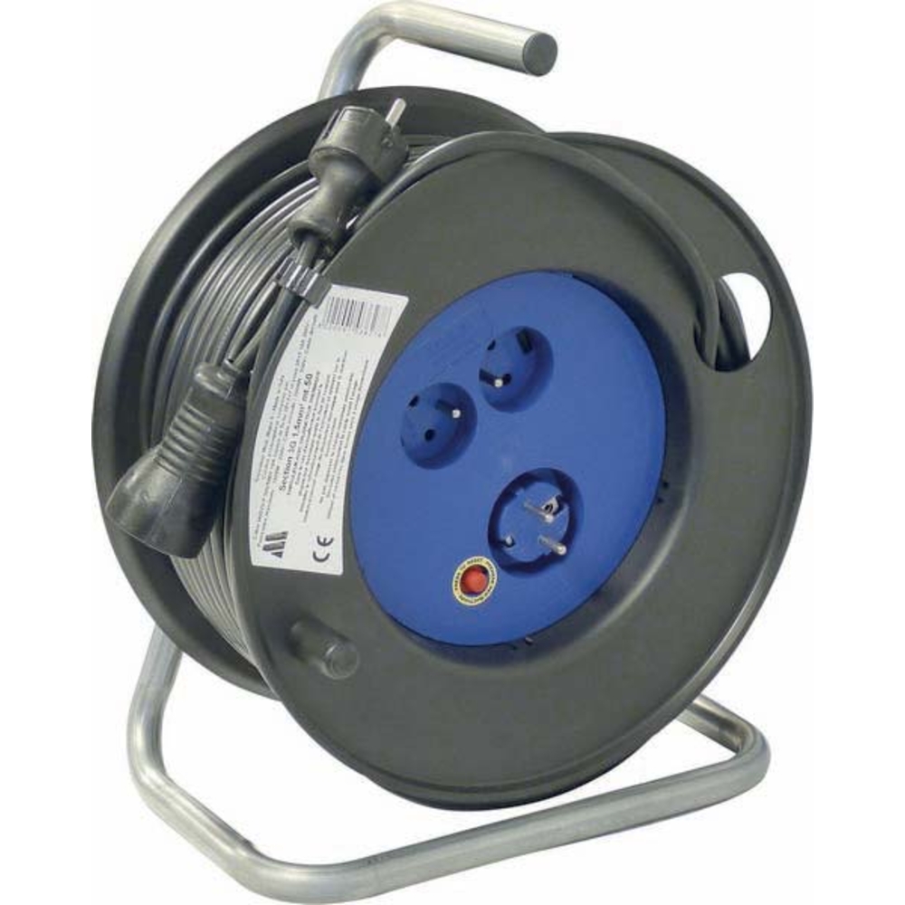 ENROULEUR MAJOR II -50M- 3X15 2P+T - 01535
