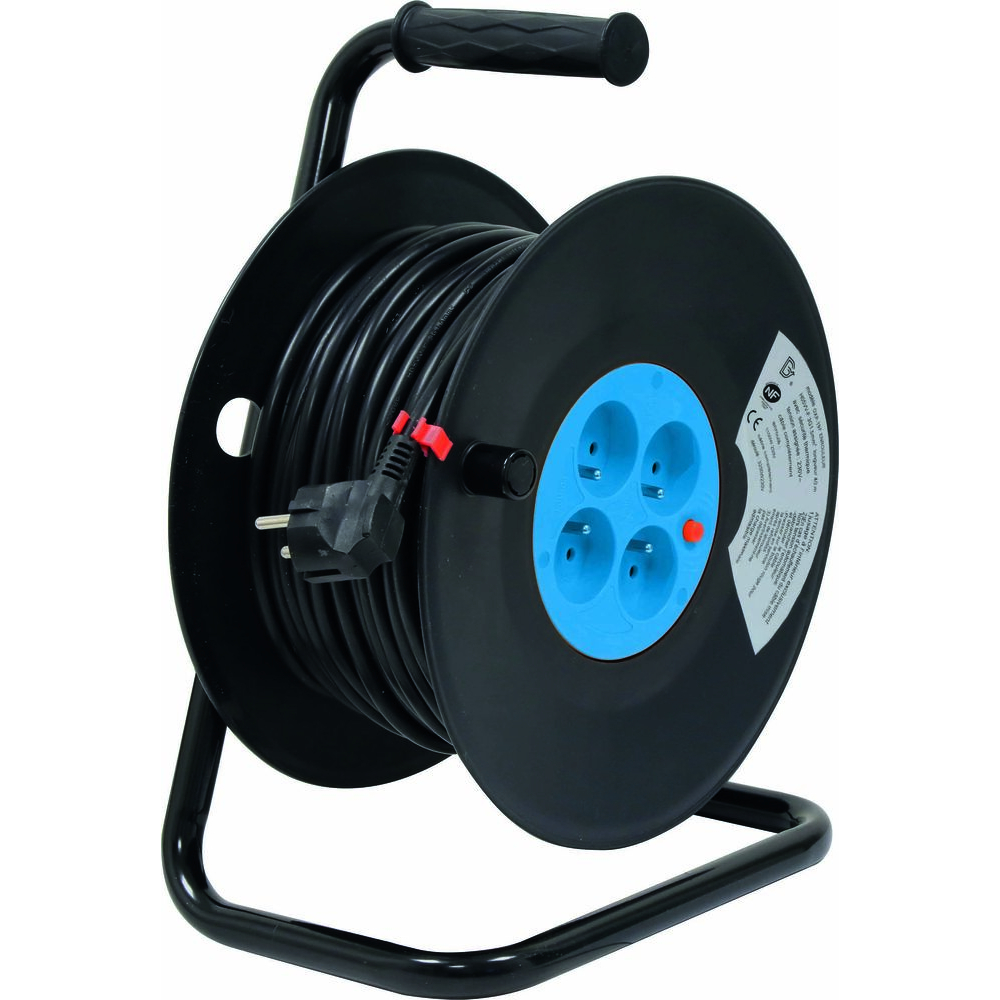 Enrouleur électrique HO5VV-F 40m 3G1,5mm² 230V 4 prises STILKER - 01555