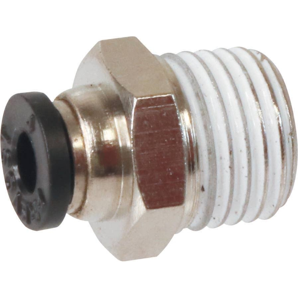 Raccord instantané métallique droit mâle conique 1/4