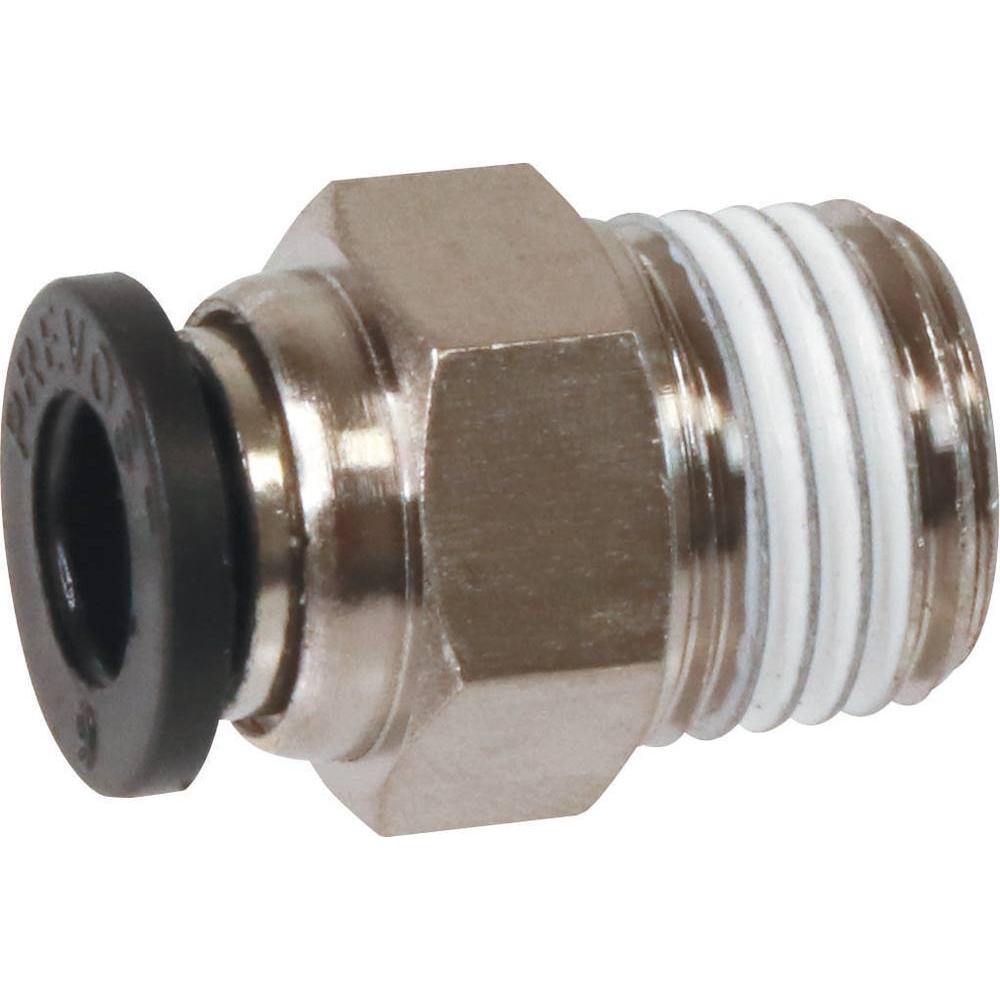 Raccord instantané métallique droit mâle conique 1/4