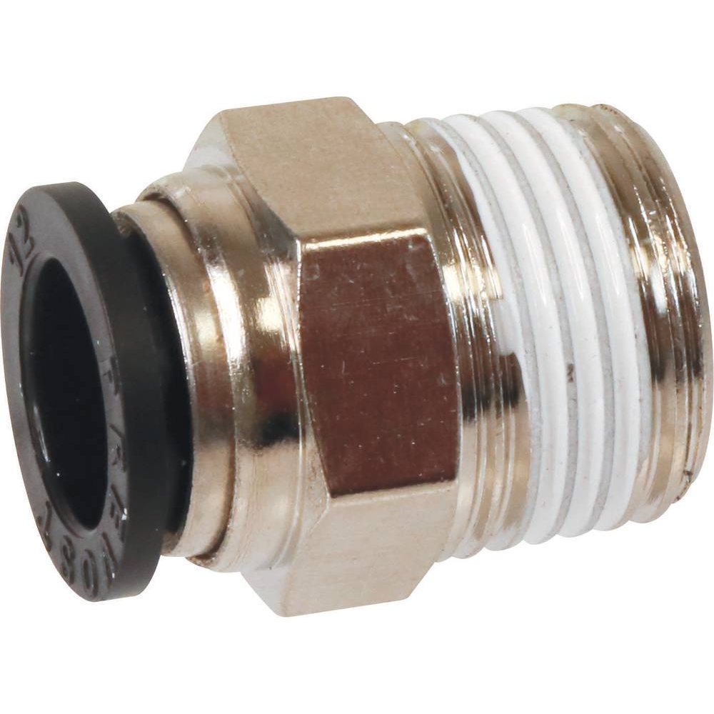 Raccord instantané métallique droit mâle conique 1/2