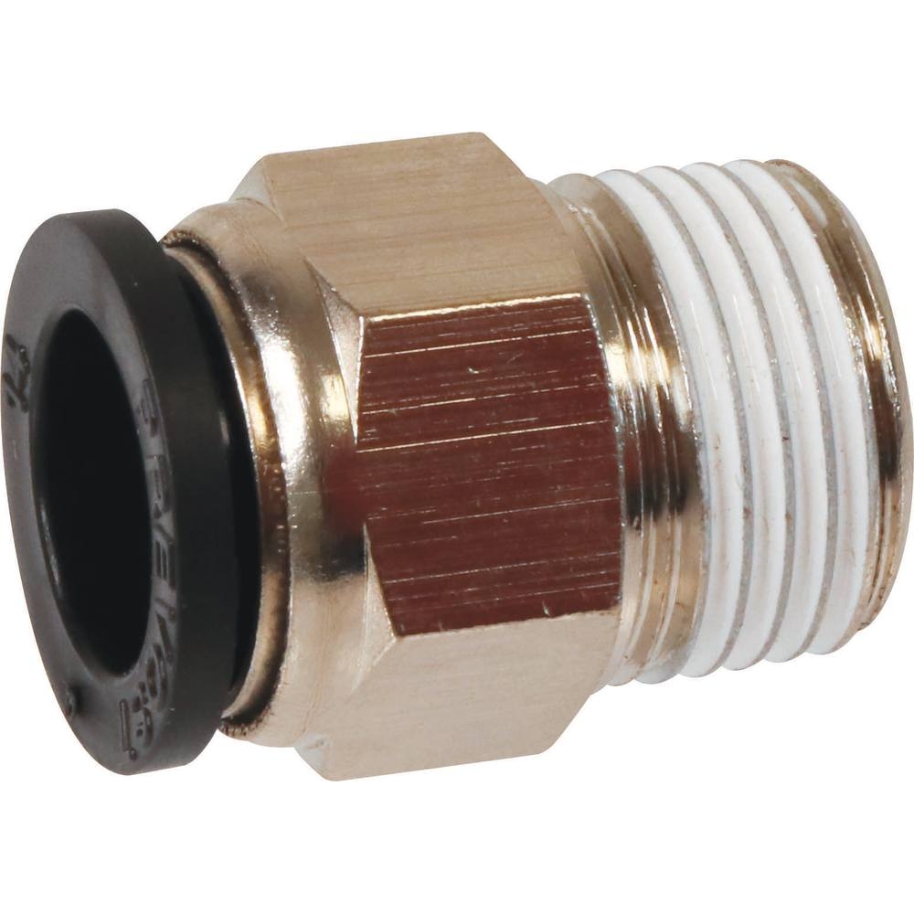 Raccord instantané métallique droit mâle conique 1/2