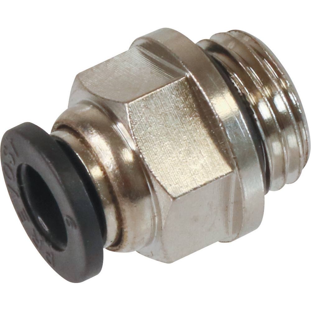 Raccord instantané métallique droit mâle cylindrique 1/4