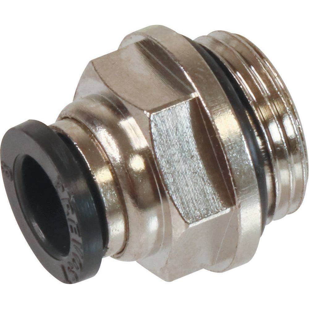 Raccord instantané métallique droit mâle cylindrique 3/8