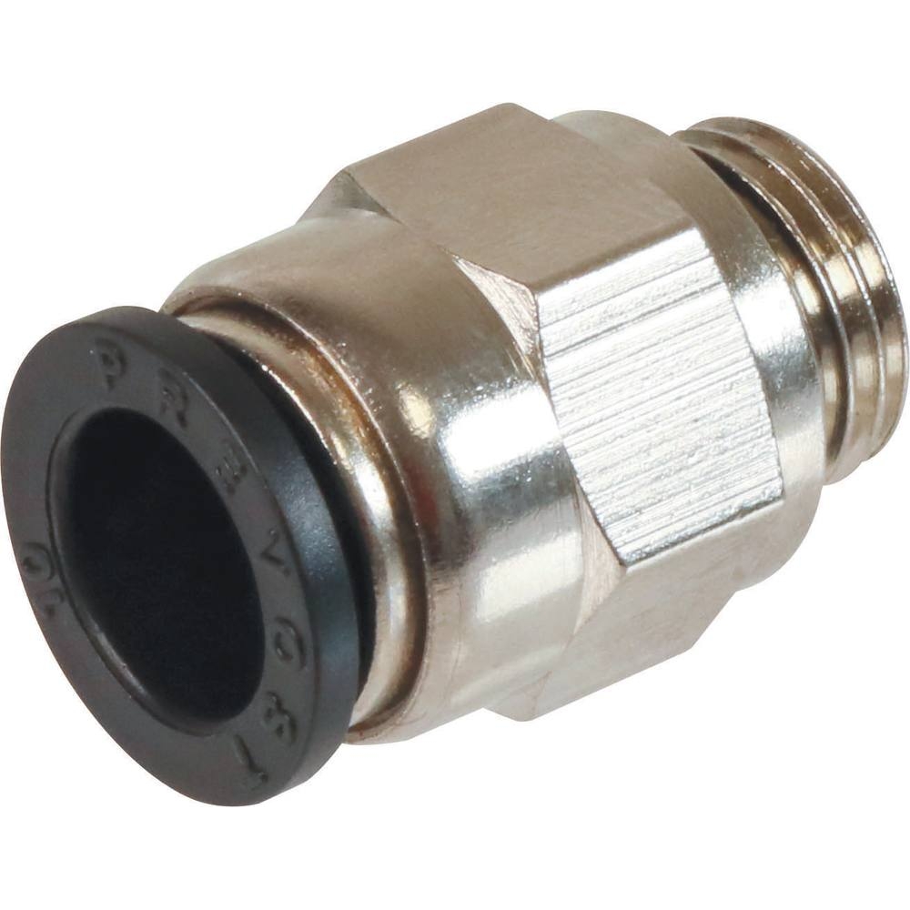 Raccord instantané métallique droit mâle cylindrique 1/4