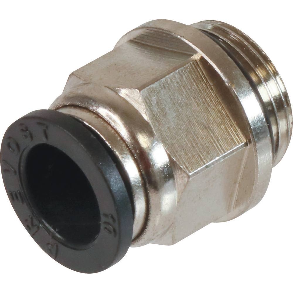 Raccord instantané métallique droit mâle cylindrique 3/8