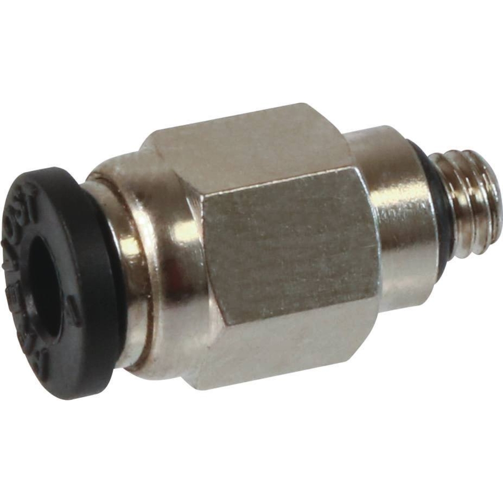 Raccord instantané métallique droit mâle cylindrique M5 pour tuyau rilsan 4mm - lot de 10 pcs - 01728