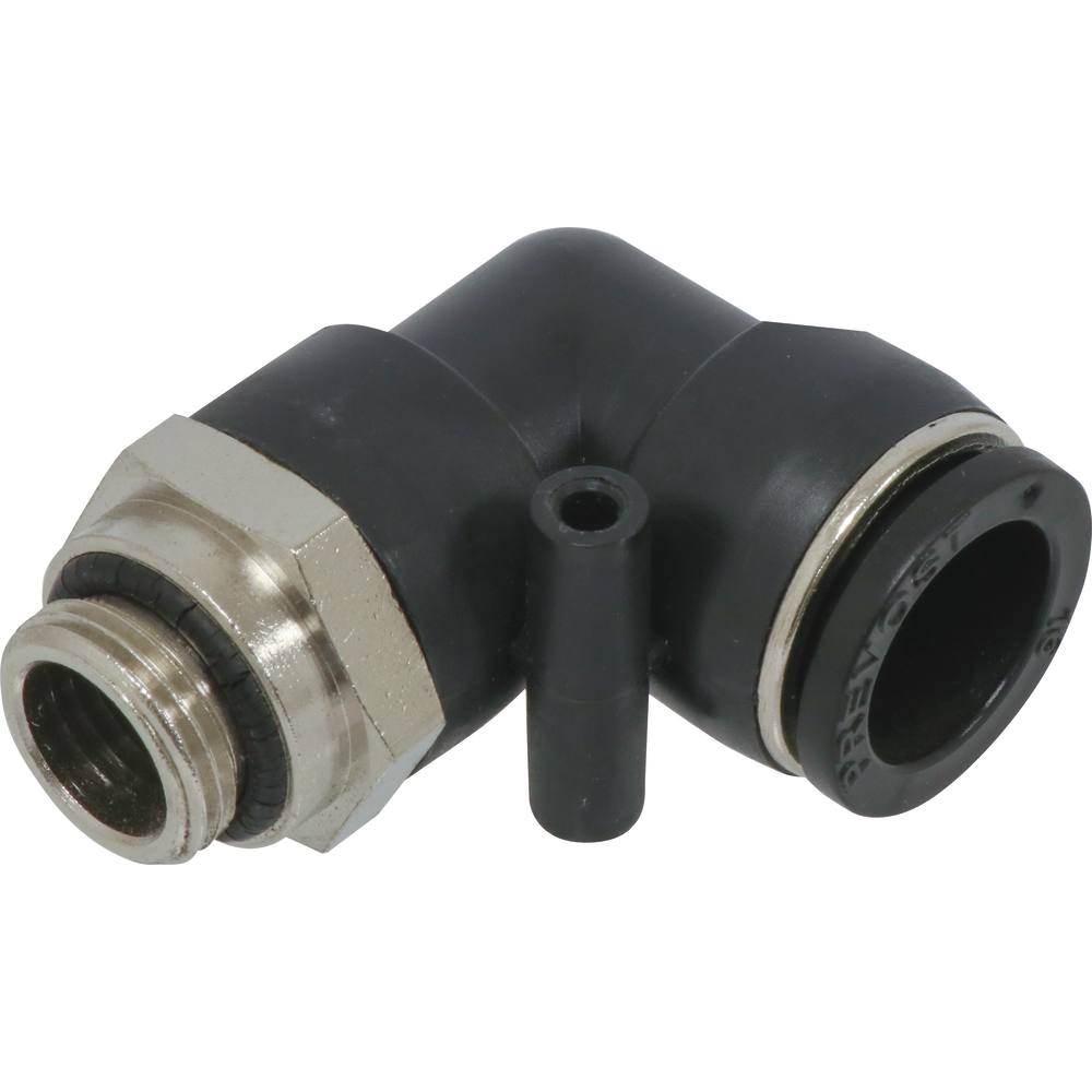 Raccord instantané polymère coudé cylindrique 1/4