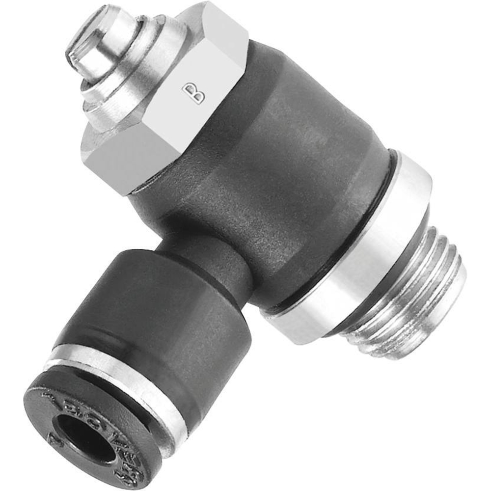 Raccord instantané polymère régleur de débit M5 pour tuyau 4mm - 01789